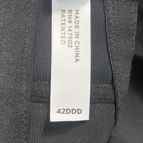 Ashley Stewart Butterfly Underwire Padded Bra Double Closure Size 42DDD Black - Picture 14 of 15